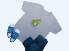 Load image into Gallery viewer, Christmas dinosaur t-shirt