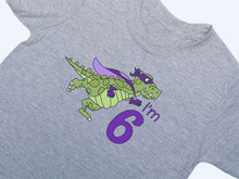Load image into Gallery viewer, 6th birthday dinosaur shirt