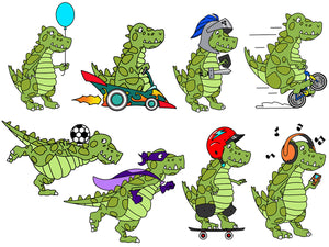 Choose the dinosaur image you'd like on the custom birthday shirt