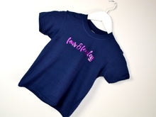 Load image into Gallery viewer, Four &amp; Fearless Slogan 4th Birthday T Shirt, tilted image