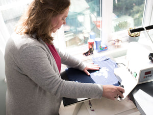 Every t-shirt is expertly hand pressed by Naomi