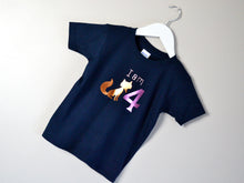Load image into Gallery viewer, I am age fox birthday t-shirt, tilted image