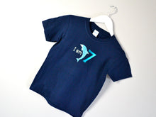 Load image into Gallery viewer, I am age dolphin birthday t-shirt, tilted image