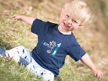 Load image into Gallery viewer, I am age monkey birthday t-shirt, modelled