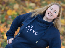 Load image into Gallery viewer, Luxury Mama Hoodie with cross neck, close up
