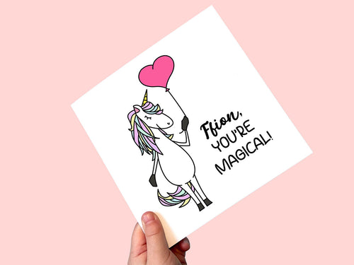 Personalised Unicorn You're Magical Card
