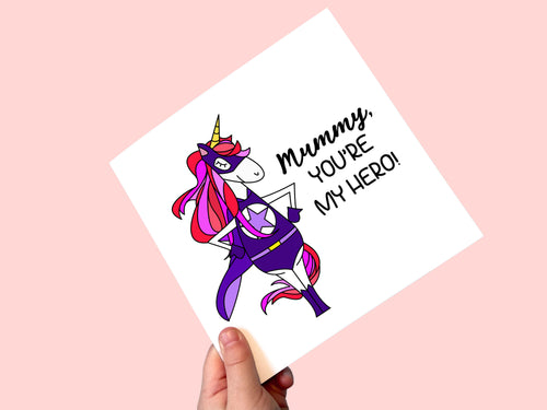 Personalised Unicorn Mother's Day Card