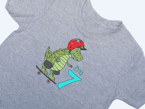 Skateboarding dinosaur t-shirt